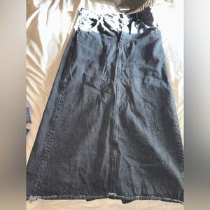 Afends hemp revolution Charcoal Denim Skirt